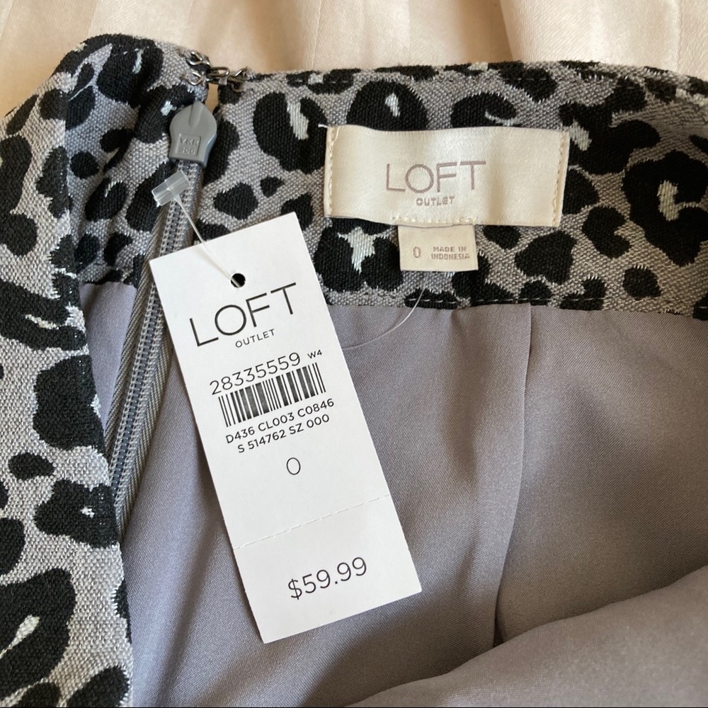 LOFT Leopard Print Straight Skirt, NWT! - Picture 7 of 8